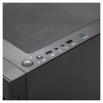 Gamdias Talos E3 Mesh RGB midi-tornikotelo ATX, karkaistut lasipaneelit (musta)
