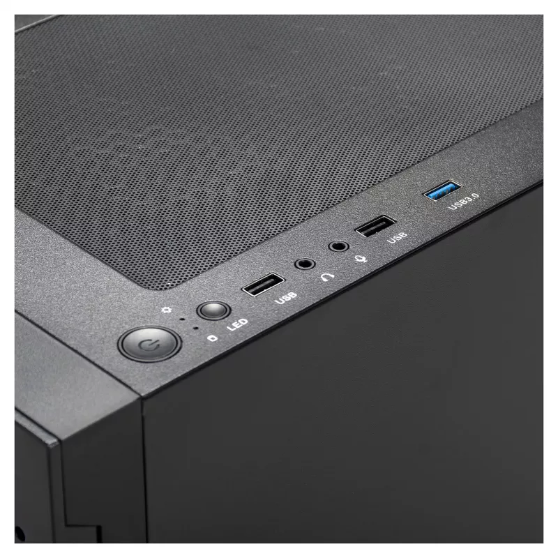 Gamdias Talos E3 Mesh RGB midi-tornikotelo ATX, karkaistut lasipaneelit (musta)