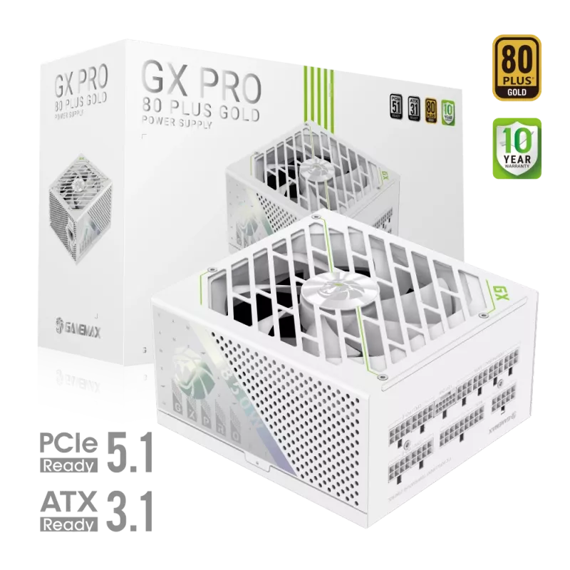 GAMEMAX GX PRO 850G WH 850W 80+ Gold Modular -virtalähde valkoinen