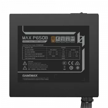 GAMEMAX MAX P650B 650W Bronze Non-Modular -virtalähde