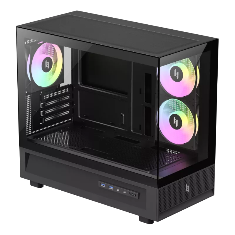 GAMEMAX NEX C31 BK Mid Tower -tietokonekotelo, MATX/BTF, musta
