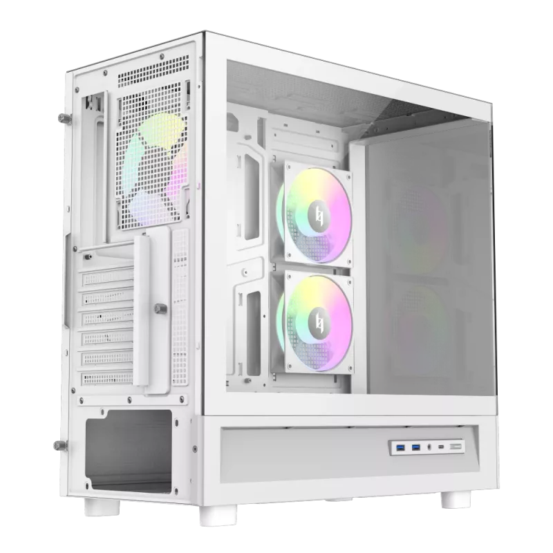 Gamemax NEX C51 WH ATX/BTF Mid Tower -tietokonekotelo valkoinen