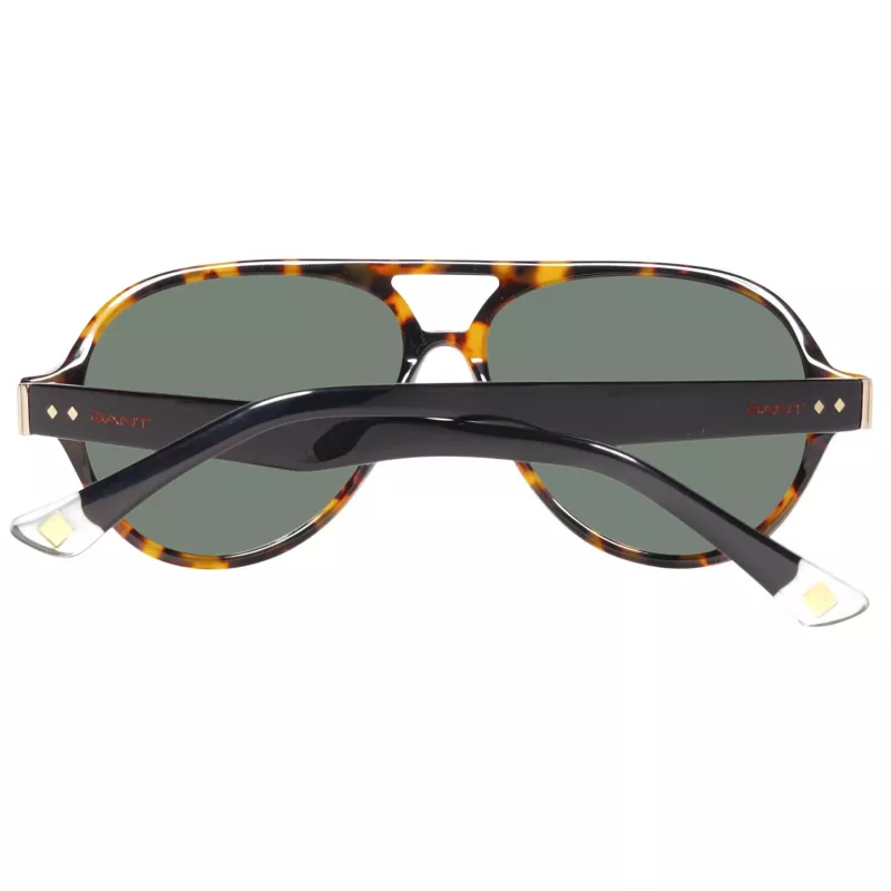 GANT GRS2003TOBLK2 miesten suorakaiteen muotoiset aurinkolasit - musta kehys, harmaat linssit, 58 mm