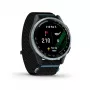 Garmin Approach J1 Cloud Blue alumiinikehys mustalla/taivaansinisellä ComfortFit-kangasrannekkeella