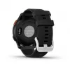 Garmin Approach S44 hopeinen alumiinikehä mustalla silikonirannekkeella