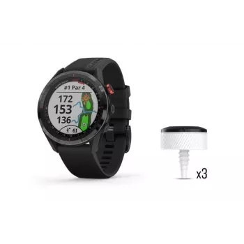 Garmin Approach S62 GPS golf-älykello 3 CT10 mailan seuranta-anturilla, musta
