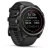 Garmin fenix 9 – 47 mm, Carbon Grey DLC -titaani, musta silikoniranneke