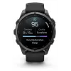 Garmin fenix 9 – 47 mm, Carbon Grey DLC -titaani, musta silikoniranneke