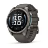 Garmin Fenix 9 – 47 mm titaani, Pebble Grey -silikoniranneke