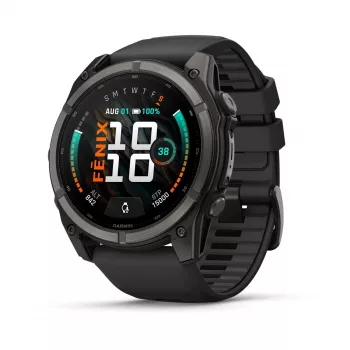 Garmin fenix 9 – 51 mm, Carbon Grey DLC -titaani, musta silikoniranneke 010-04763-11