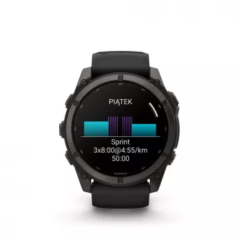 Garmin fenix 9 – 51 mm, Carbon Grey DLC -titaani, musta silikoniranneke 010-04763-11