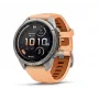 Garmin Fenix 9 Pro – inReach, 43mm, titaani Shell Pink/Autumn Orange silikonirannekkeella