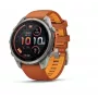 Garmin Fenix 9 Pro – inReach, 47 mm titaani Autumn Orange/Spark Orange silikonirannekkeella