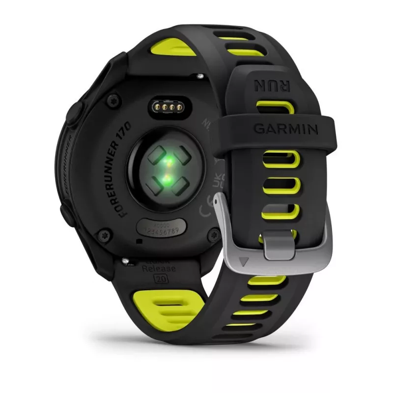 Garmin FORERUNNER 170 musta mustalla/liikennekeltaisella rannekkeella