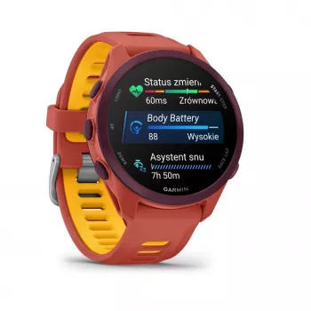 Garmin Forerunner 170 Music GPS-juoksukello, Berry-kotelo puna-pinkillä/mangonvärisellä rannekkeella