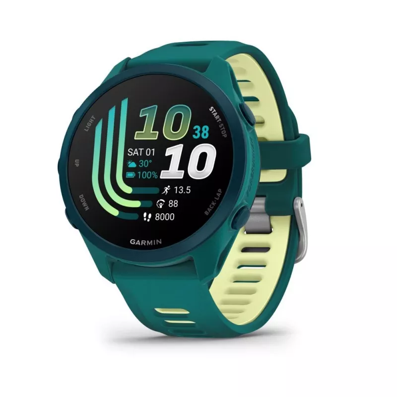 Garmin Forerunner 170 Music, Teal Green Teal Green/Citron-rannekkeella