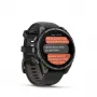 Garmin fenix 8 Pro 47 mm AMOLED-älykello, safiiri, Carbon Grey DLC Titanium mustalla/Pebble Grey silikoniranneke