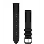 Garmin Quick Release -rannekkeet (18 mm) musta nahka, harjattu slate-solki