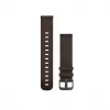 Garmin Quick Release -rannekkeet (20 mm) tummanruskea nahka, hopeiset helat