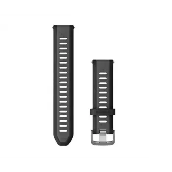 Garmin Quick Release silikoniranneke 20 mm musta/liuskekivenharmaa 010-11251-AG