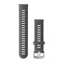 Garmin Quick Release -silikoniranneke 20 mm - harmaa (010-11251-9S) Venu-, Forerunner 245/55/645 -kelloille
