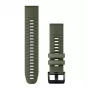 Garmin QuickFit 22 mm silikoniranneke tummanvihreä/harmaa 010-13280-07