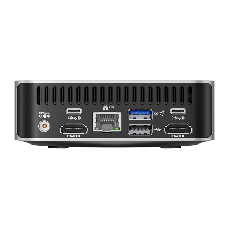 GEEKOM A8 Mini PC, AMD Ryzen 7 8745HS, 16GB DDR5, 1TB PCIe Gen4 SSD, Windows 11 Pro, musta