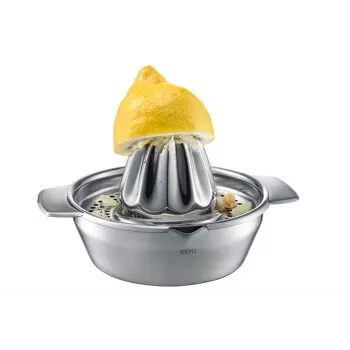 GEFU sitruspuristin LEMON sähköinen sitruspuristin 100 W harjattu ruostumaton teräs