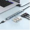 Gembird 7-porttinen USB 3.2 Gen 2 -keskitin - 6x USB-A 2.0 + 1x USB-A 3.2, hopea