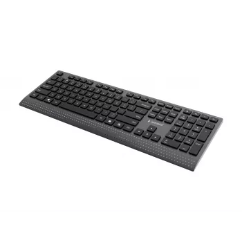 Gembird KB-MCH-06 ohut langallinen multimedianäppäimistö Type-C-sovittimella, US-asettelu, musta