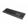 Gembird KB-MCH-06 ohut langallinen multimedianäppäimistö Type-C-sovittimella, US-asettelu, musta