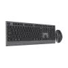 Gembird KBS-WPS-02 ohut langaton näppäimistö- ja hiirisetti, kaksoistila, 2,4 GHz + Bluetooth, US-asettelu, musta