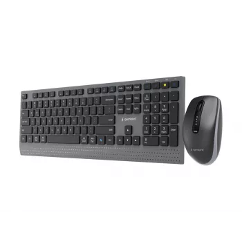 Gembird KBS-WPS-02 kaksitoiminen ohut langaton pöytäsarja, 2.4GHz + Bluetooth, US-asettelu (näppäimistö ja hiiri)