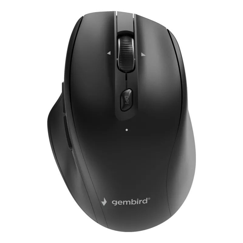 Gembird MUSW2-6B-02 kaksitoiminen langaton hiiri (2.4G + BT), 2400 DPI, 6 painiketta, musta