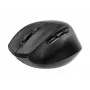 Gembird MUSW3-9B-01 kolmitilainen langaton ergonominen hiiri (2,4 GHz + Bluetooth + USB-C), 2400 DPI, 9 painiketta, musta