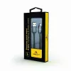 Gembird USB-A - Lightning -kaapeli, Premium spiraali metalli, 1 m, metallic grey