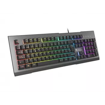 GENESIS Rhod 500 RGB pelinäppäimistö - kalvomekaaninen, espanjalainen QWERTY, musta/harmaa