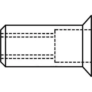 Gesipa sokeaniittimutteri alumiini M4 x 12 mm uppokanta kiinnitysalue 1,5-3,5 mm (500 kpl) 1455346