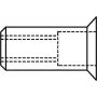 Gesipa sokeaniittimutteri alumiini M4 x 12 mm uppokanta kiinnitysalue 1,5-3,5 mm (500 kpl) 1455346