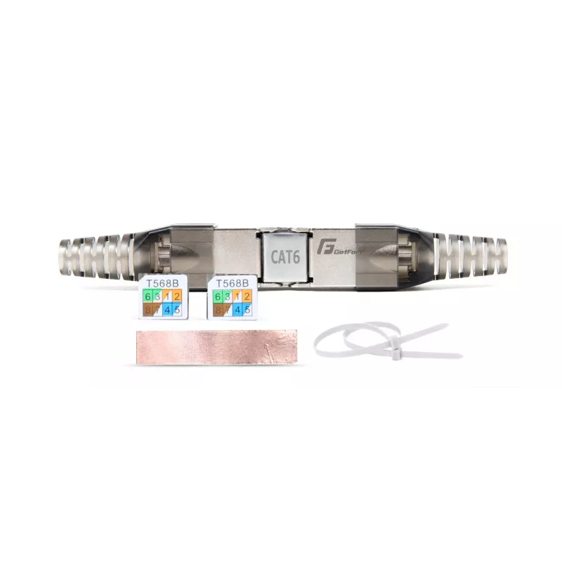 GETFORT 58459 Cat.6 UTP työkaluton RJ45 Keystone -moduuli, valkoinen