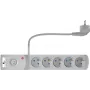 GETFORT 5P-3M-G-USB 5-osainen ylijännitesuojattu jatkojohto 2 USB-liitännällä, 3m kaapeli, harmaa