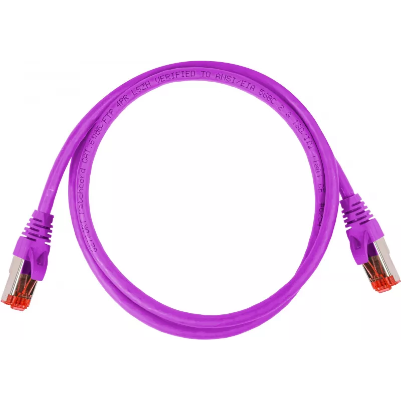GETFORT Cat.6A S/FTP LSOH -verkkokaapeli 0,5 m violetti