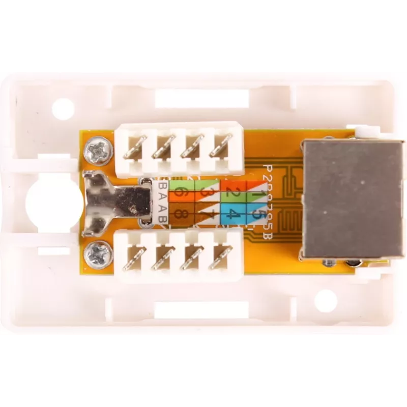 GETFORT GF-1G5EFTP suojattu pinta-asennettava RJ45-moduuli Cat.5e, valkoinen