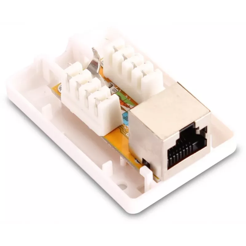 GETFORT GF-1G5EFTP suojattu pinta-asennettava RJ45-moduuli Cat.5e, valkoinen