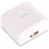 GETFORT GF-2G5EFTP suojattu pinta-asennettava RJ45-rasia, 2-porttinen, Cat.5e, valkoinen