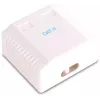 GETFORT GF-2G6FTP suojattu pinta-asennettava verkkorasetti, 2x RJ45, Cat6 FTP, valkoinen