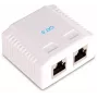 GETFORT GF-2G6FTP suojattu pinta-asennettava verkkorasetti, 2x RJ45, Cat6 FTP, valkoinen