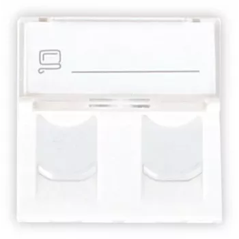 GETFORT GF-2MOD-2G Mosaic 2-porttinen RJ45 Cat.5e verkkoliitäntämoduuli, 45x45mm, valkoinen