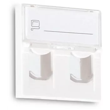 GETFORT GF-2MOD-2G Mosaic 2-porttinen RJ45 Cat.5e verkkoliitäntämoduuli, 45x45mm, valkoinen