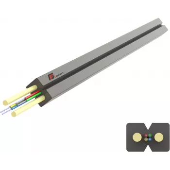 GETFORT GF-FRP-2J LSOH sisäkäyttöön FTTH kuitu-kaapeli, 2 kuitua, Singlemode G.657.A2, 1m, valkoinen